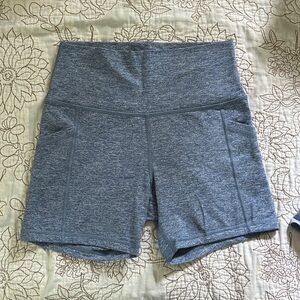 Aerie Offline Hugger 5” Bike Shorts — Heather Blue